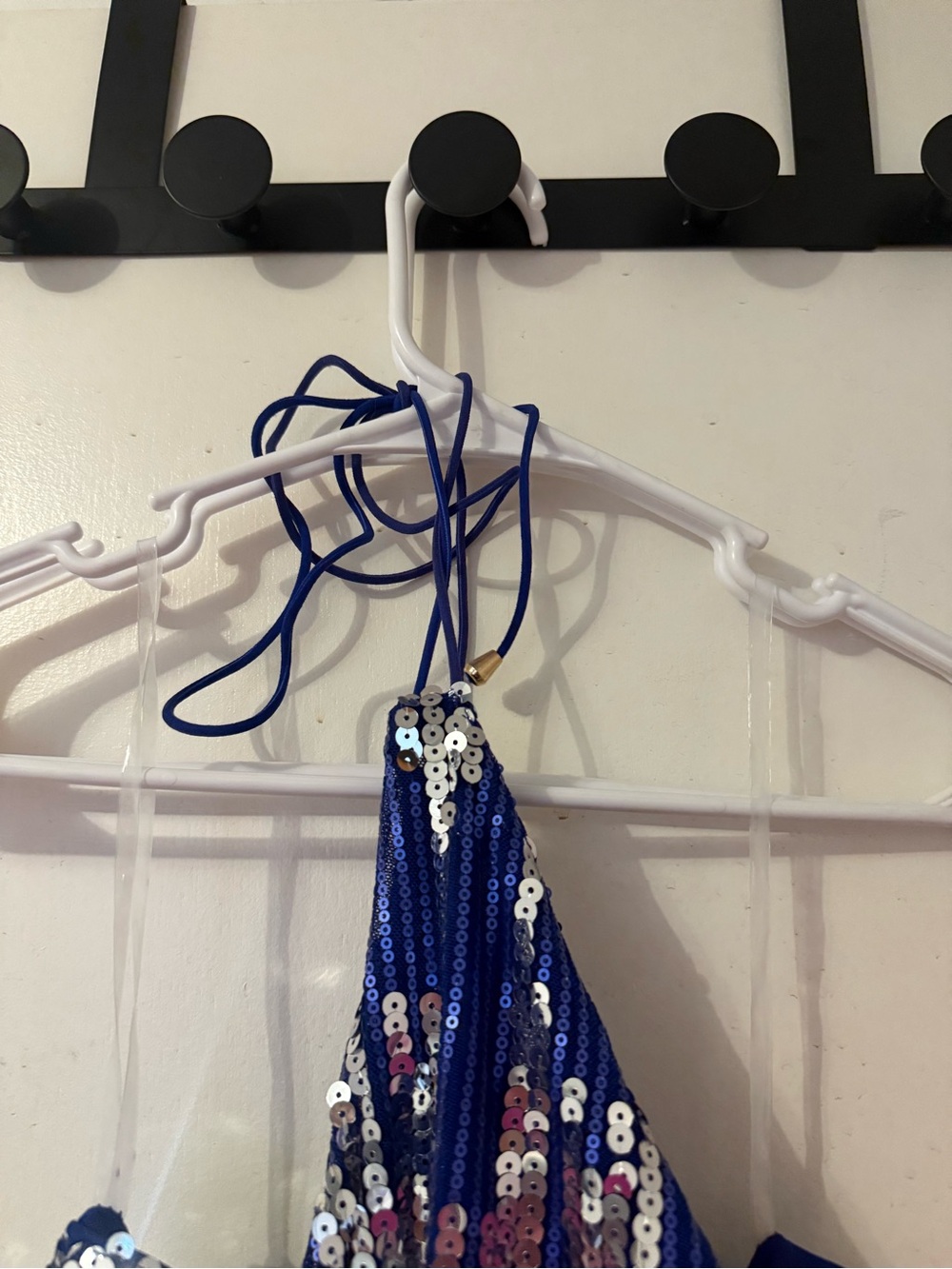 Fashion Nova Blue Sequin Halter Mini Dress - Picture 5 of 6